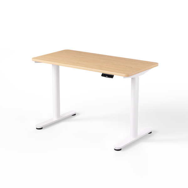 Biurko OmniPro 120×60 cm - Dąb Białe nogi