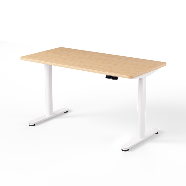 Biurko OmniPro 140×70 cm - Dąb Białe nogi