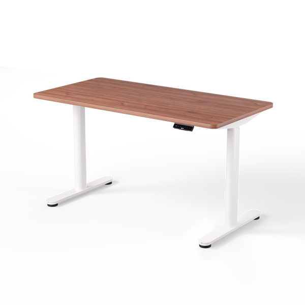 Biurko OmniPro 140×70 cm - Orzech Białe nogi