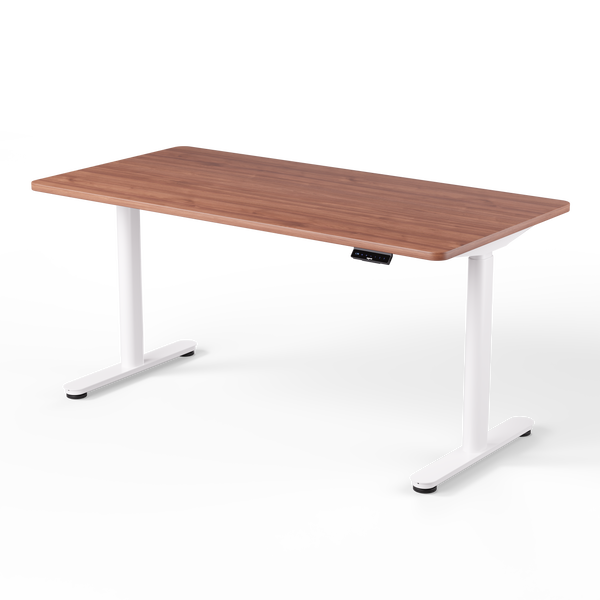Biurko OmniPro 160×80 cm - Orzech Białe nogi